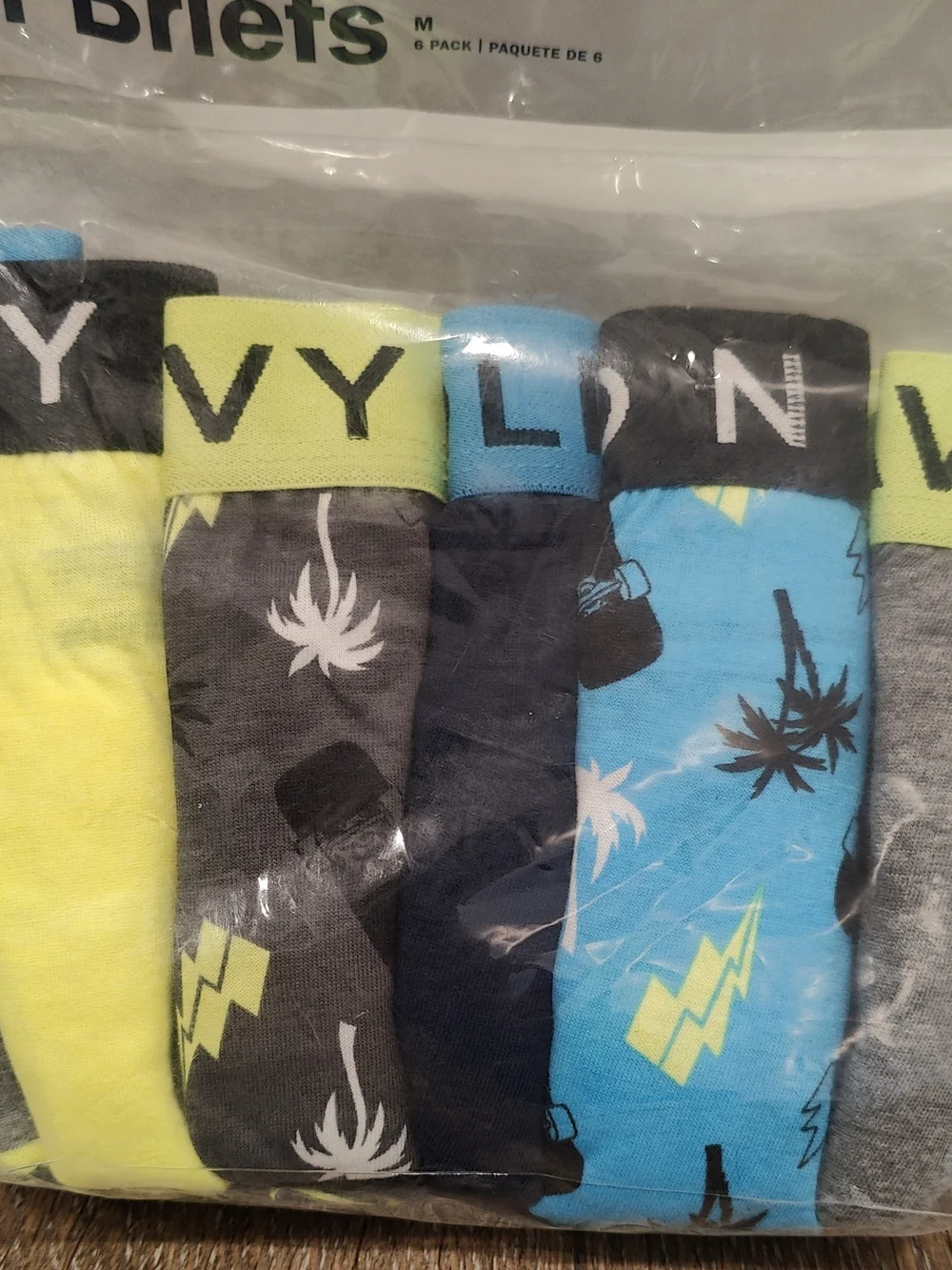 Old Navy Boys' Boxer Brief 6-Pack in Blue, Gray & Neon Yellow